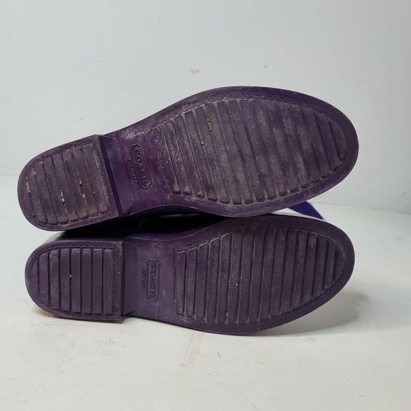 COACH Tristee Monogram Logo Lace Up Rain Boots Size 6B - Picture 7 of 14
